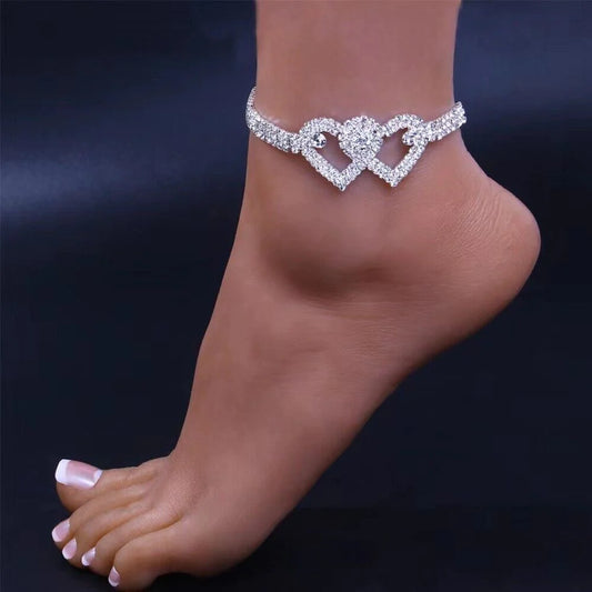 Double Heart Anklet 